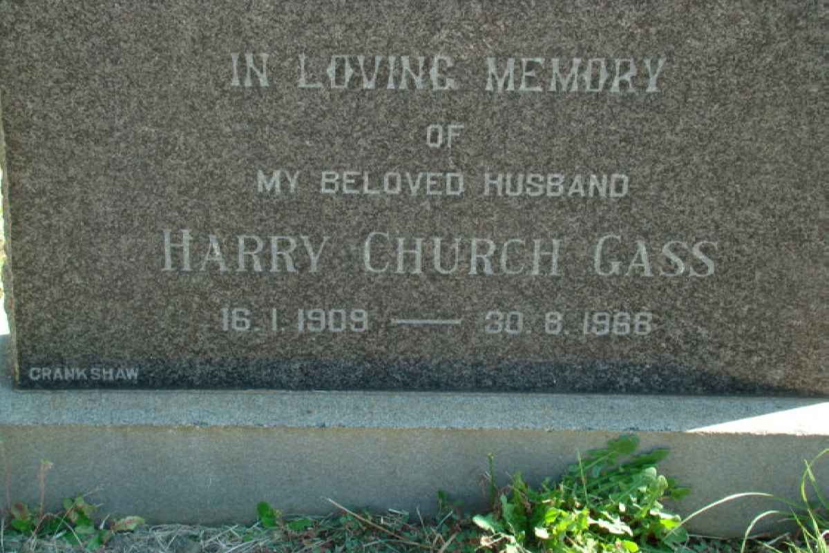 GASS Harry Church 1909-1968