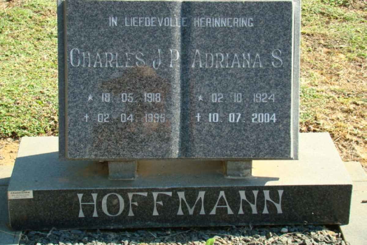 HOFFMANN Charles J.P. 1918-1995 &amp; Adriana S. 1924-2004