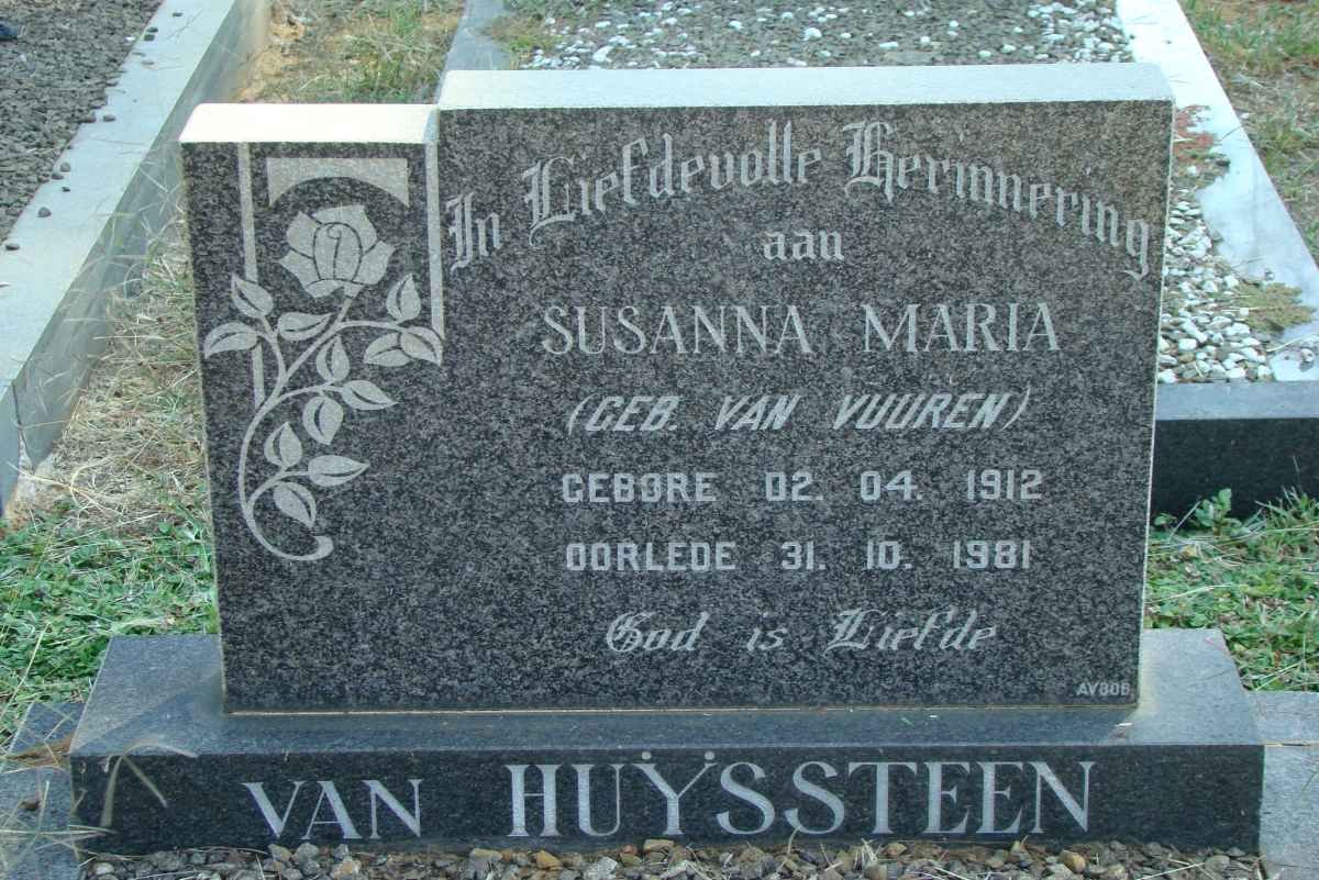 HUYSSTEEN Susanna Maria, van nee VAN VUUREN 1912-1981