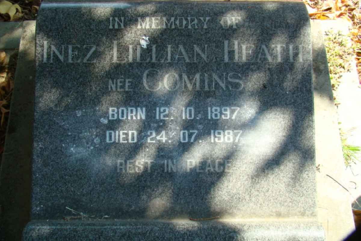 HEATH Inez nee COMINS 1897-1987
