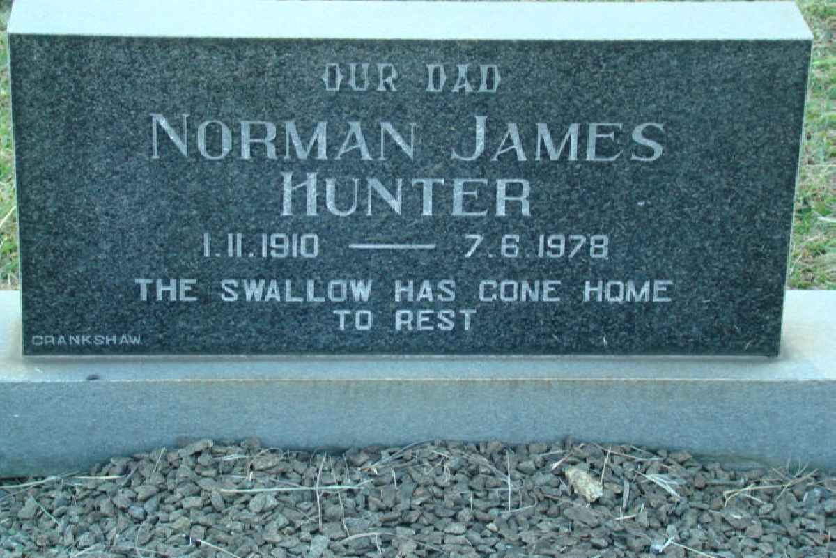 HUNTER Norman James 1910-1978