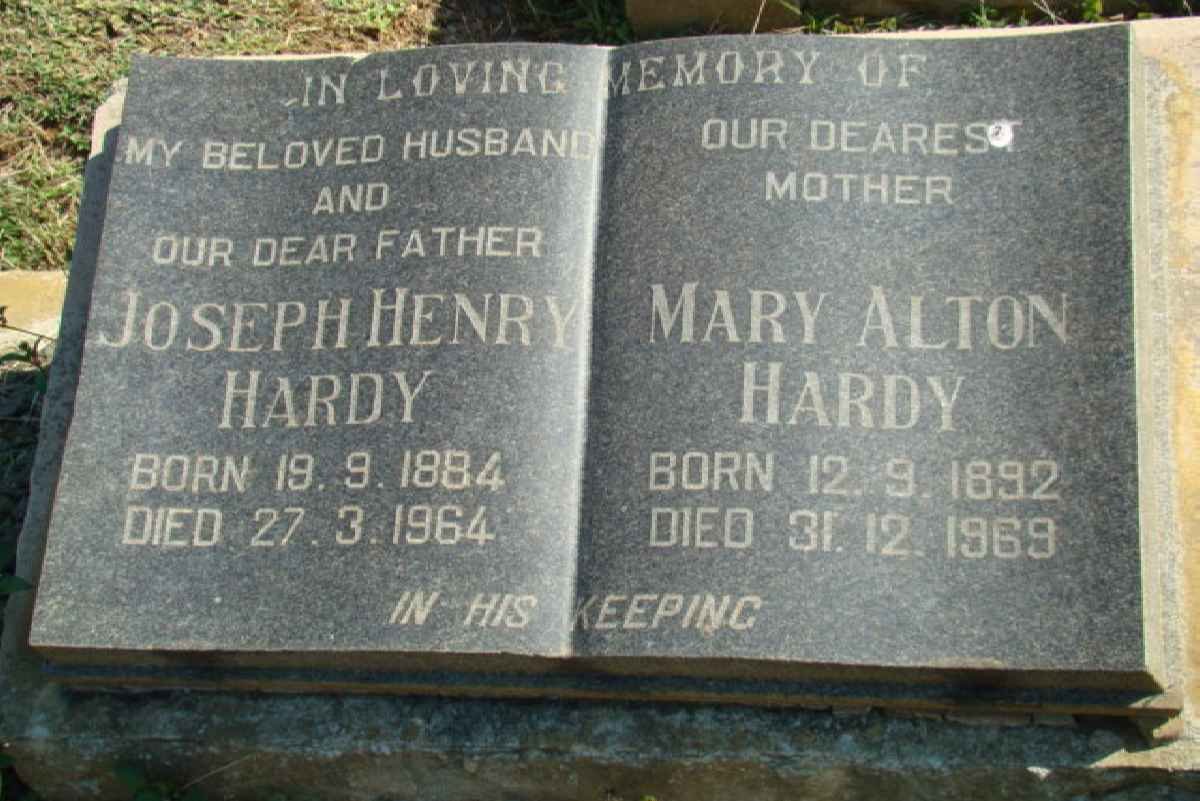 HARDY Joseph Henry 1884-1964 &amp; Mary Alton 1892-1969