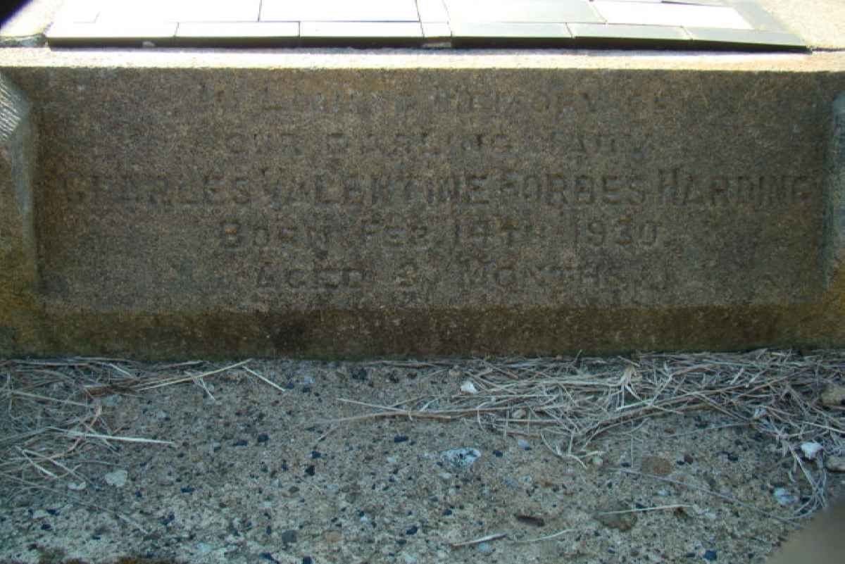 HARDING Charles Valentine Forbes 1930-