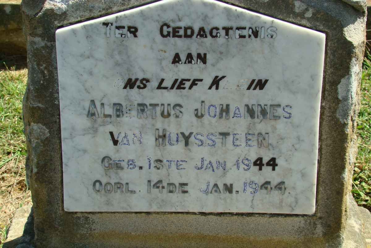 HUYSSTEEN Albertus Johannes, van 1944-1944