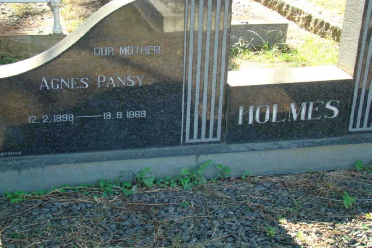 HOLMES Agnes Pansy 1898-1969