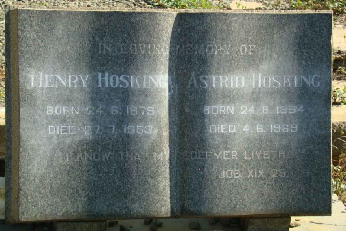 HOSKING Henry 1879-1953 &amp; Astrid 1894-1969