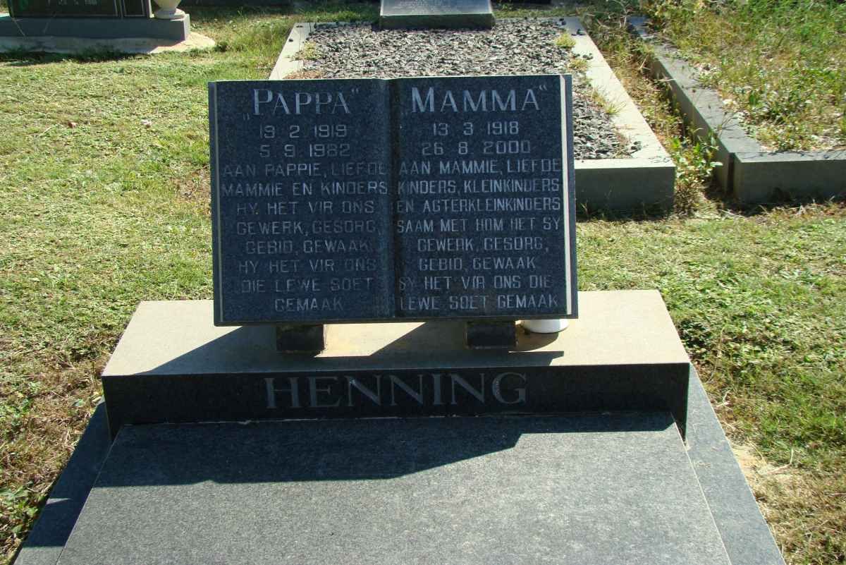 HENNING Pappa 1919-1982 &amp; Mamma 1918-2000