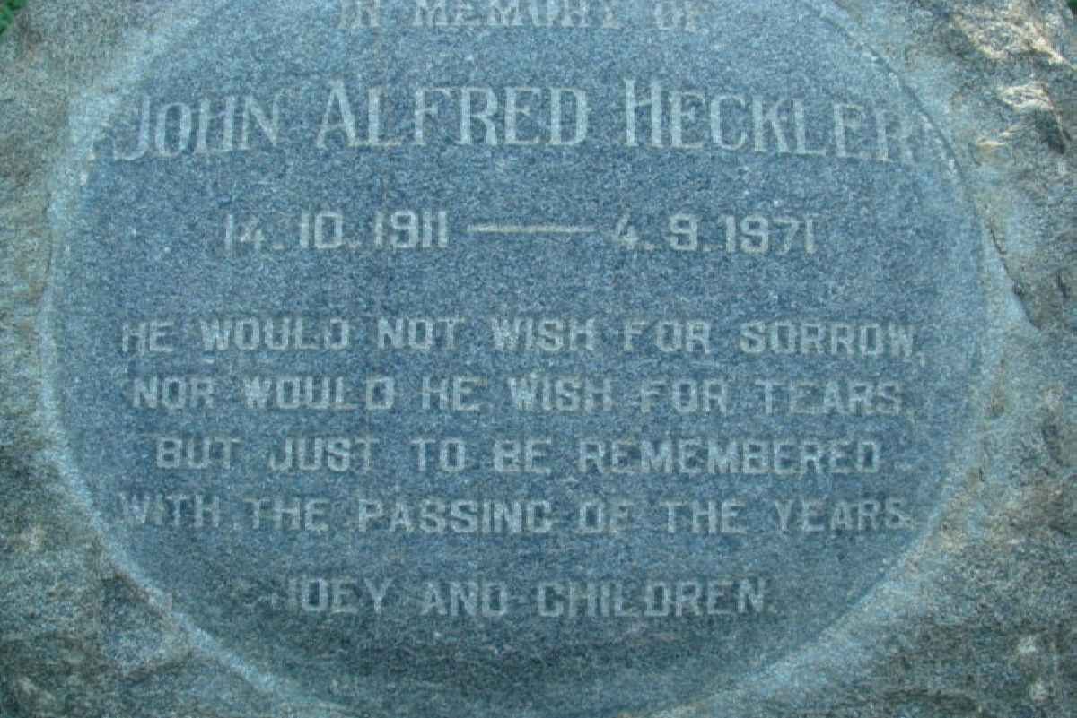 HECKLER John Alfred 1911-1971