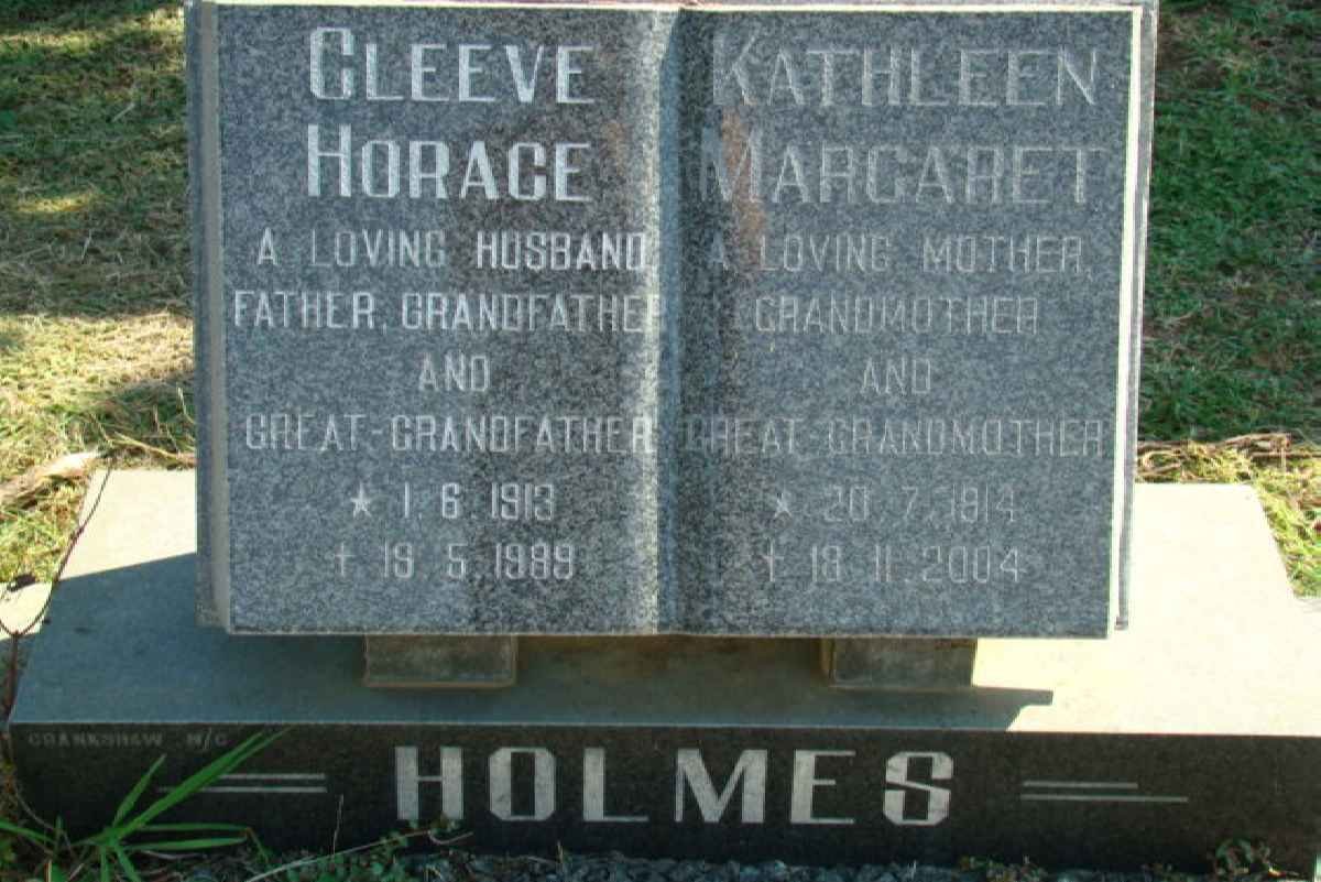 HOLMES Cleeve Horace 1913-1989 &amp; Kathleen Margaret 1914-2004