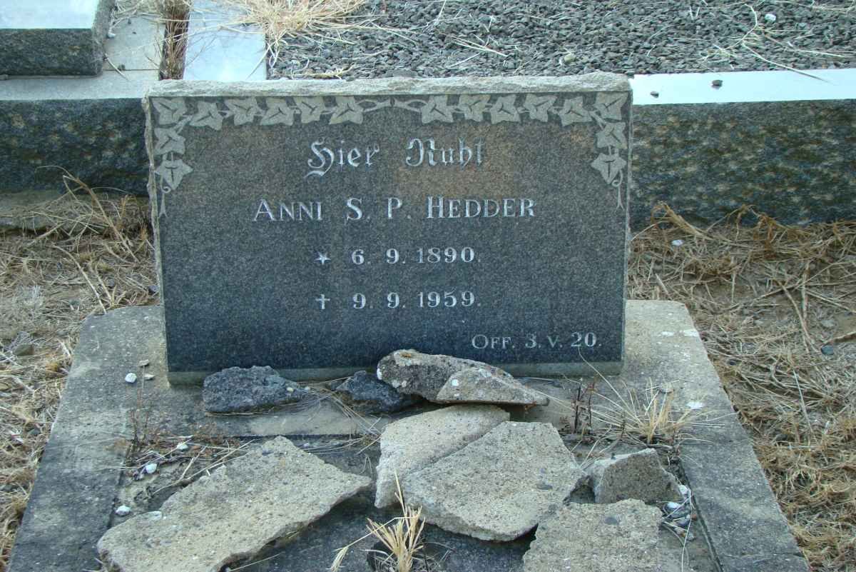 HEDDER Anni S.P. 1890-1959