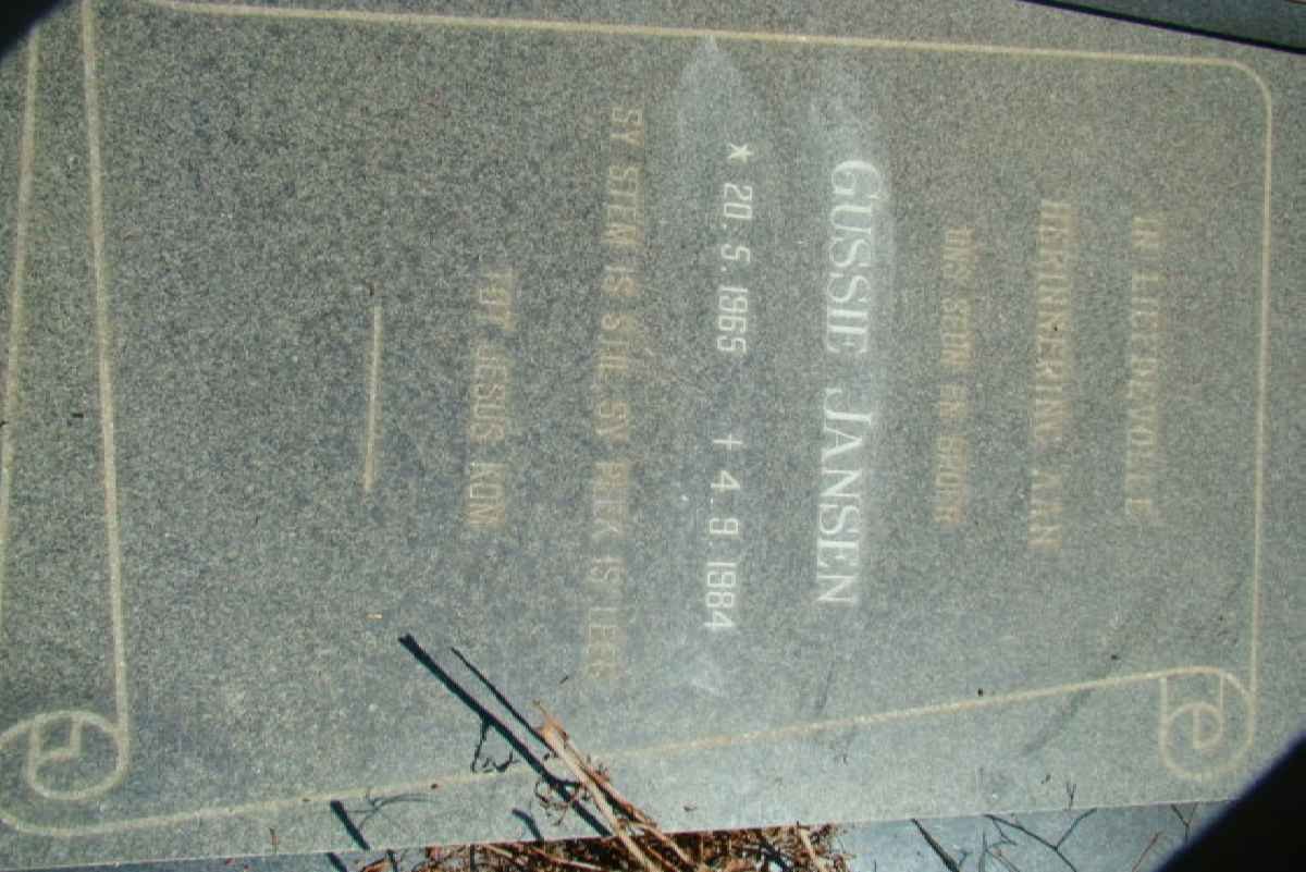 JANSEN Gussie 1965-1984