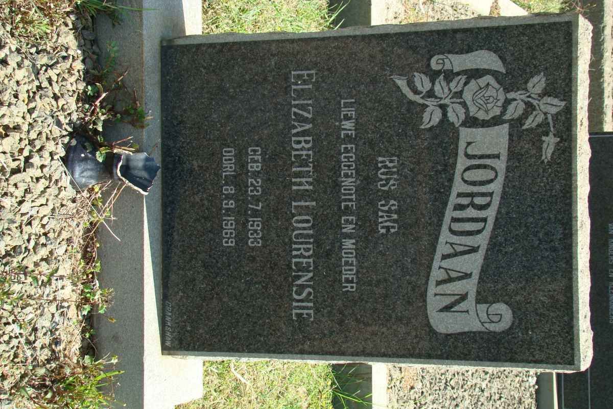 JORDAAN Elizabeth Lourensie 1933-1969