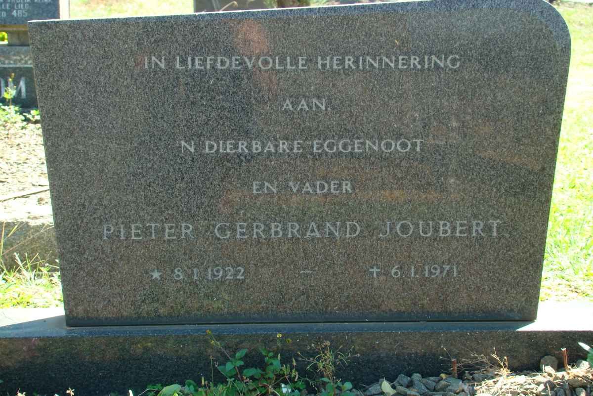 JOUBERT Pieter Gerbrand 1922-1971
