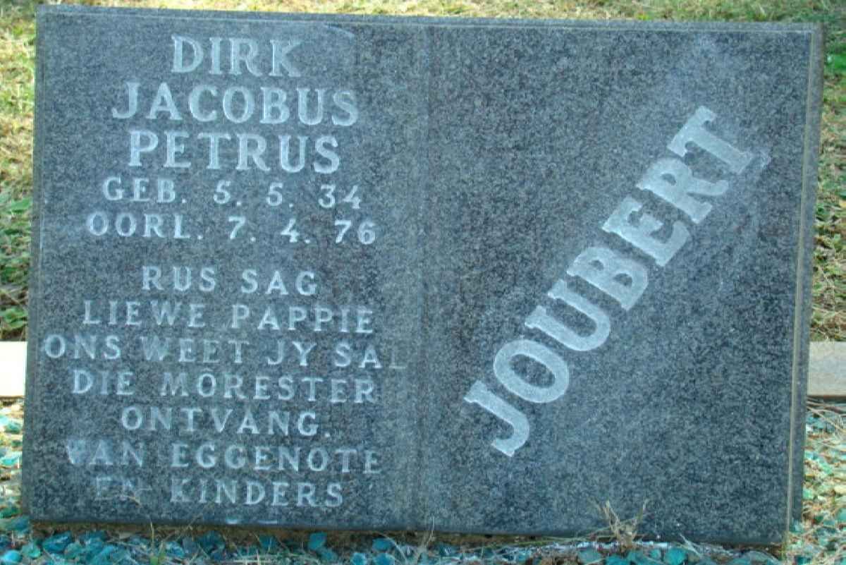 JOUBERT Dirk Jacobus Petrus 1934-1976