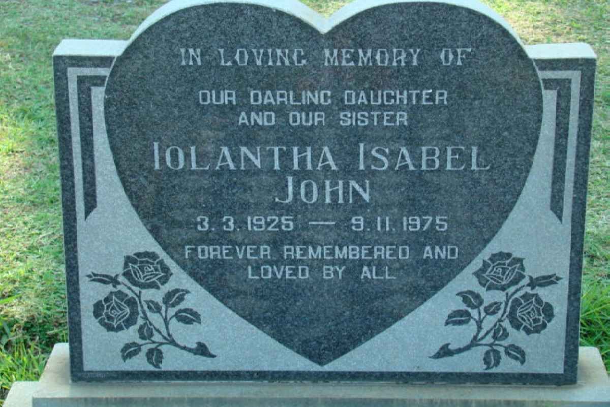JOHN Iolantha Isabel 1925-1975