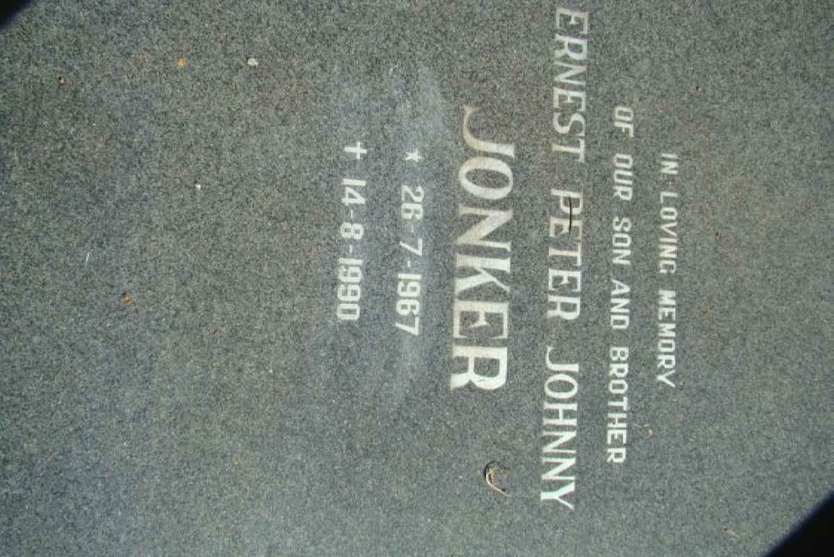 JONKER Ernst Peter Johnny 1967-1990