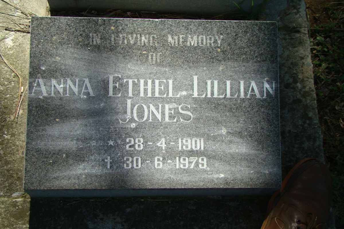 JONES Anna Ethel Lillian 1901-1979