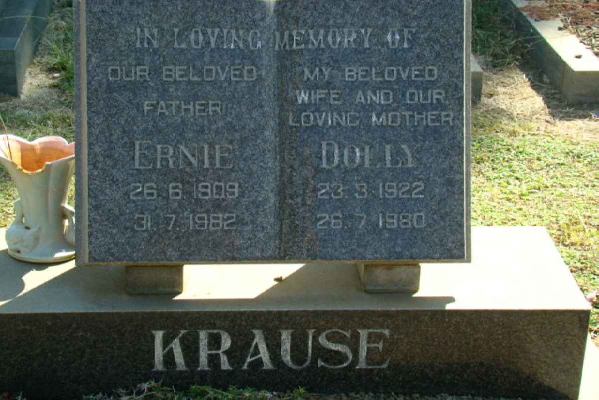 KRAUSE Ernie 1909-1982 &amp; Dolly 1922-1980