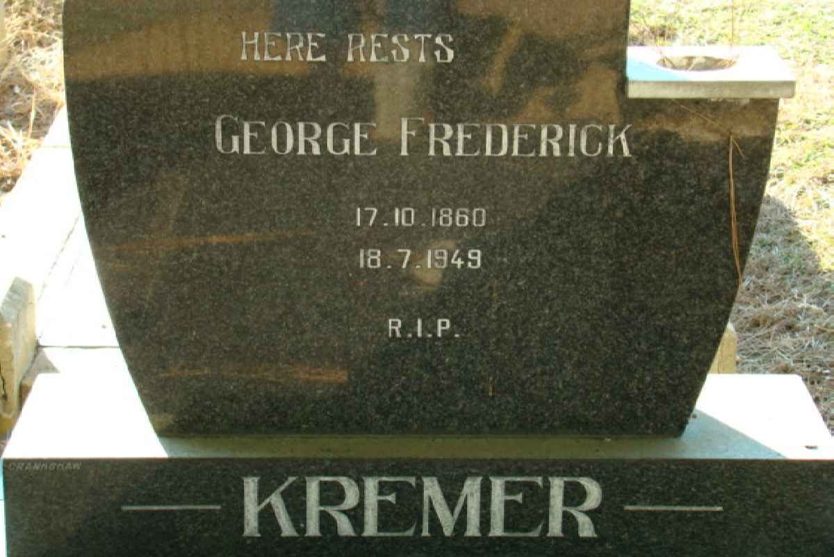 KREMER George Frederick 1860-1949
