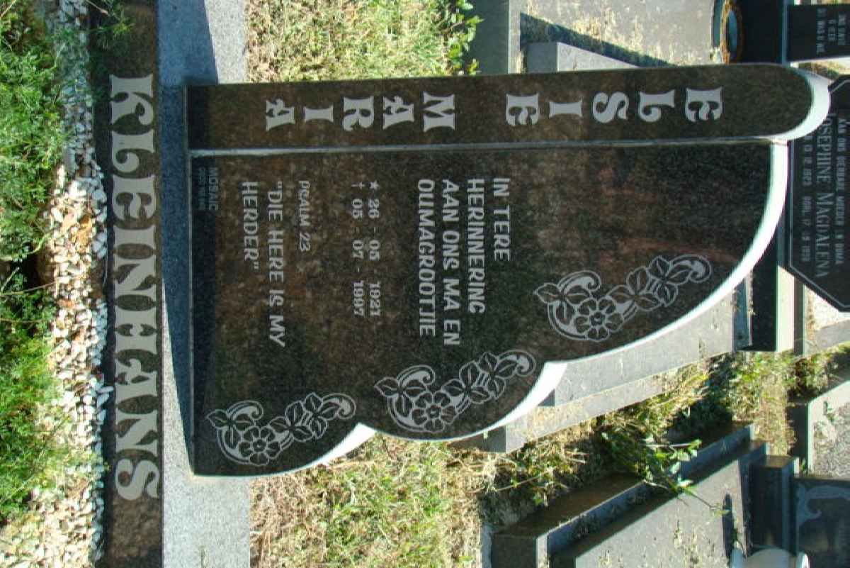 KLEINHANS Elsie Maria 1921-1997