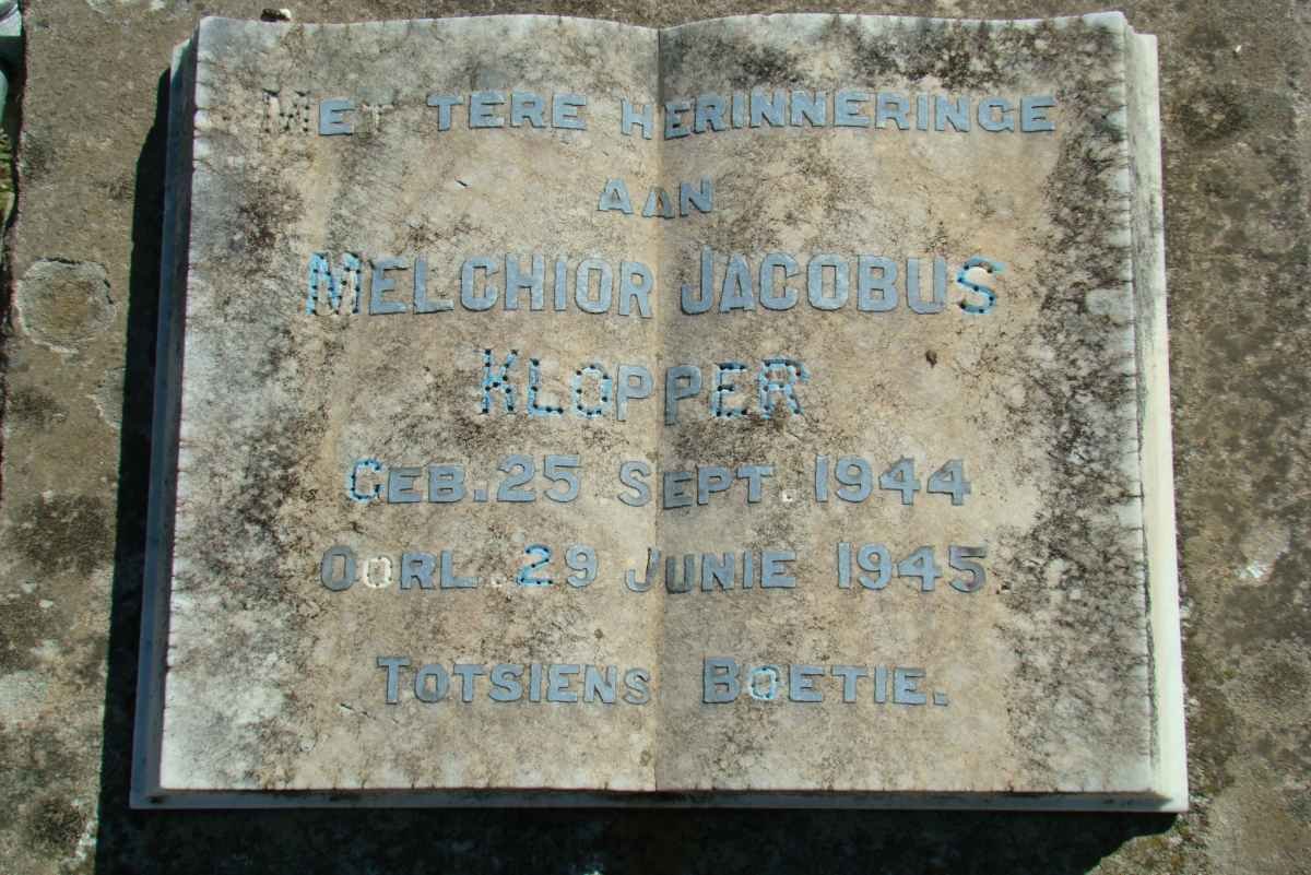 KLOPPER Melchior Jacobus 1944-1945
