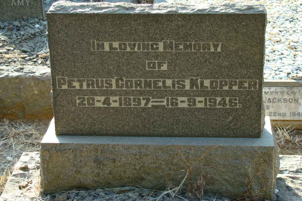 KLOPPER Petrus Cornelis 1897-1946