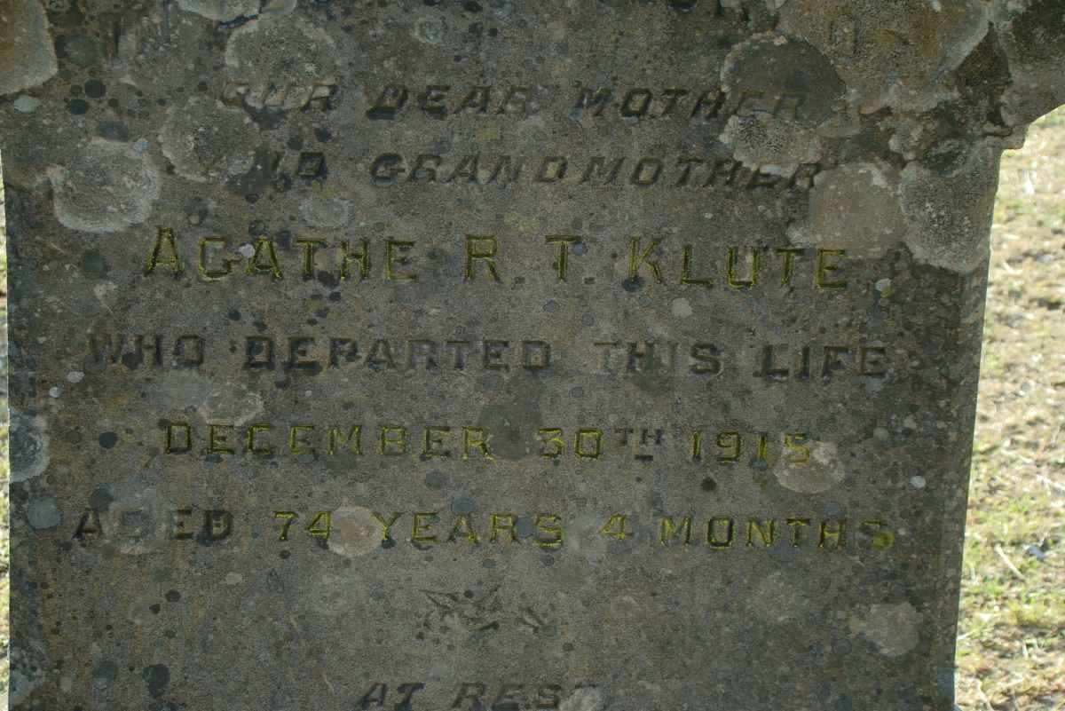 KLUTE Agathe R.T. -1915