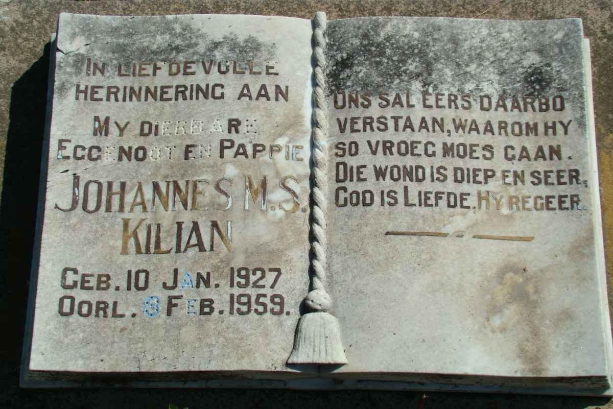 KILIAN Johannes M.S. 1927-1959