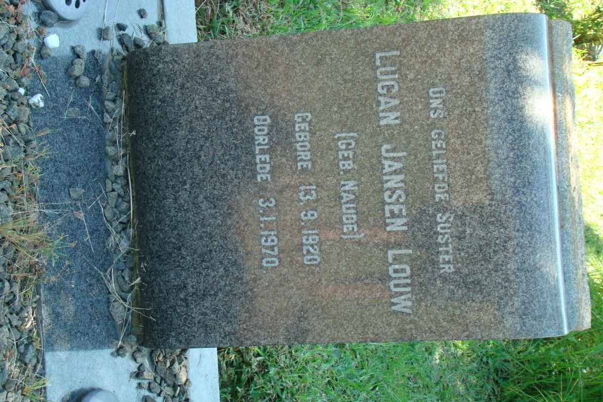 LOUW Lugan Jansen nee NAUDE 1920-1970