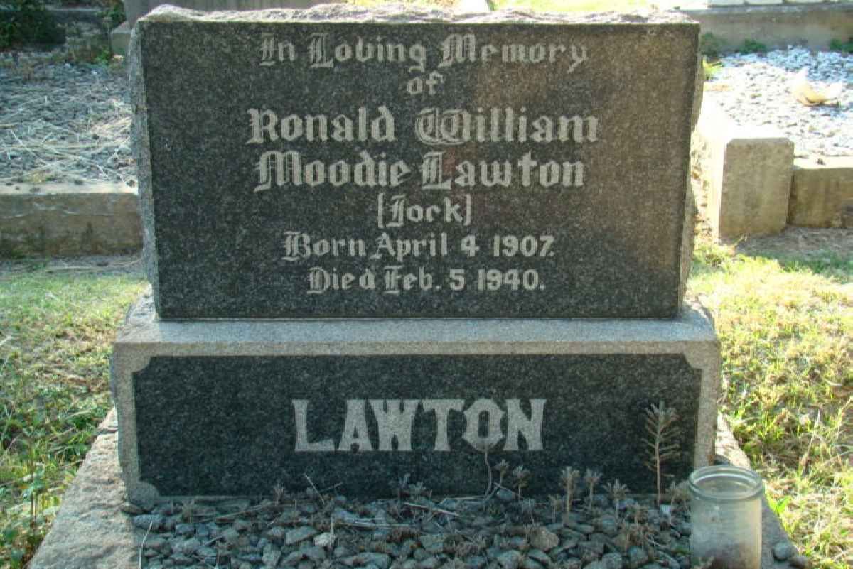LAWTON Ronald William Moodie 1907-1940