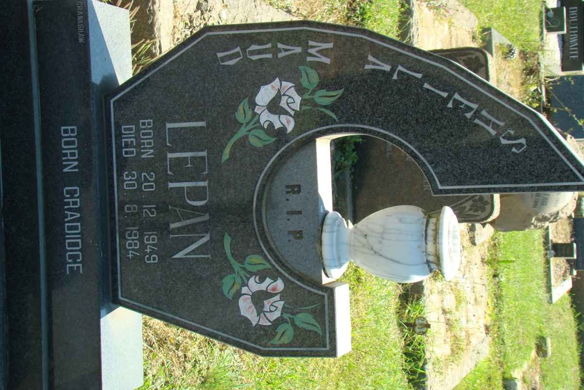 LEPAN Sheila Maud nee GRADIDGE 1949-1984