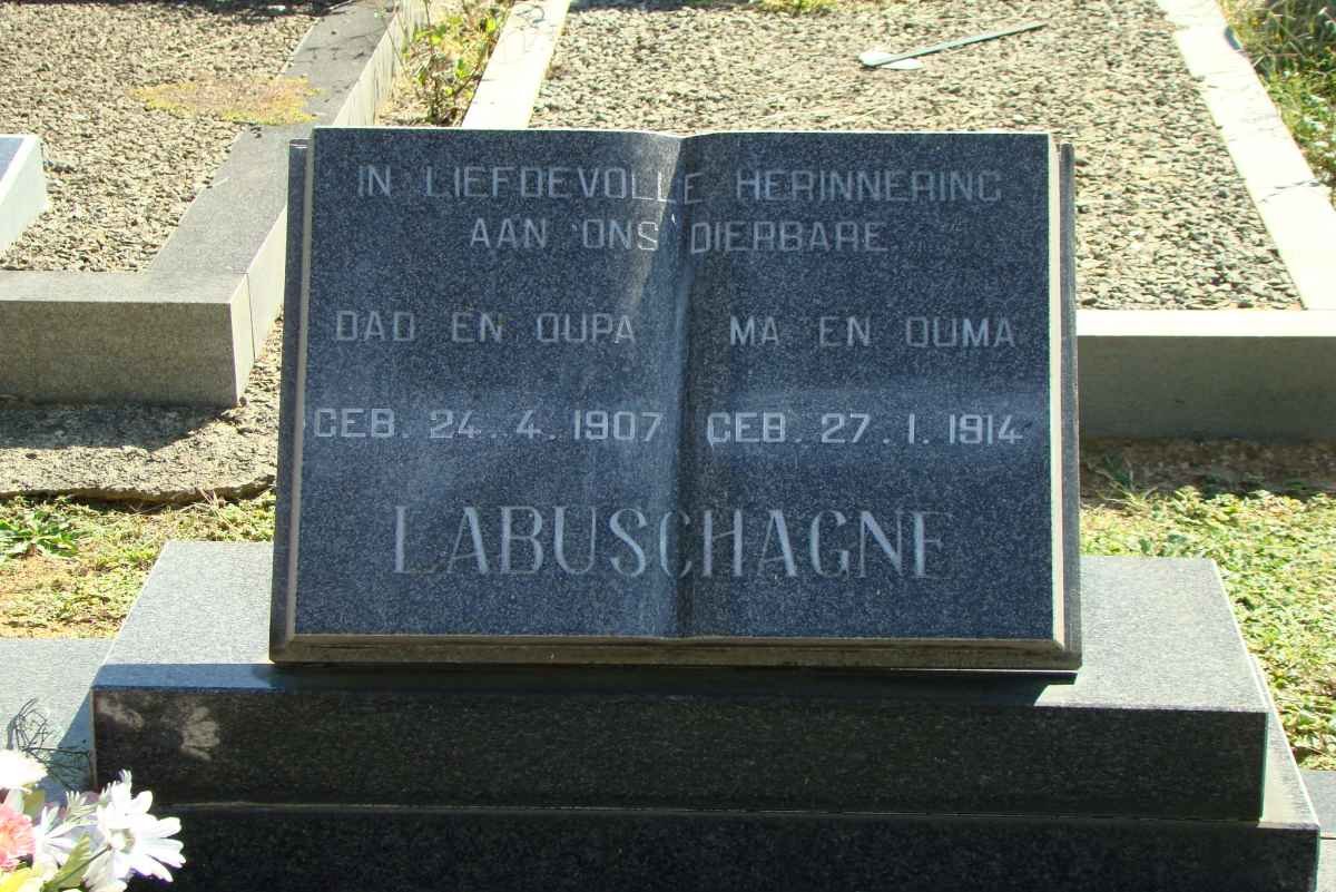 LABUSCHAGNE Oupa 1907- &amp; Ouma 1914-