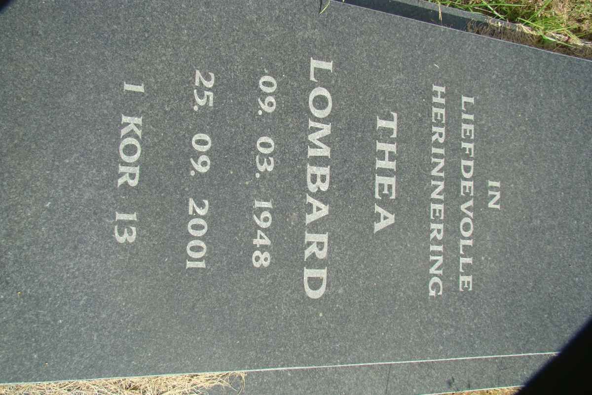 LOMBARD Thea 1948-2001