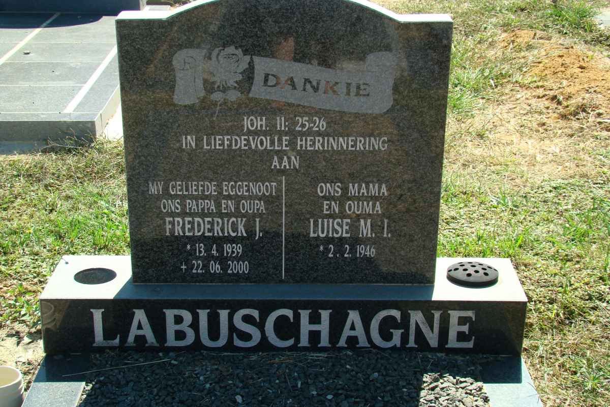 LABUSCHAGNE Frederick J. 1939-2000 &amp; Luise M.I. 1946-