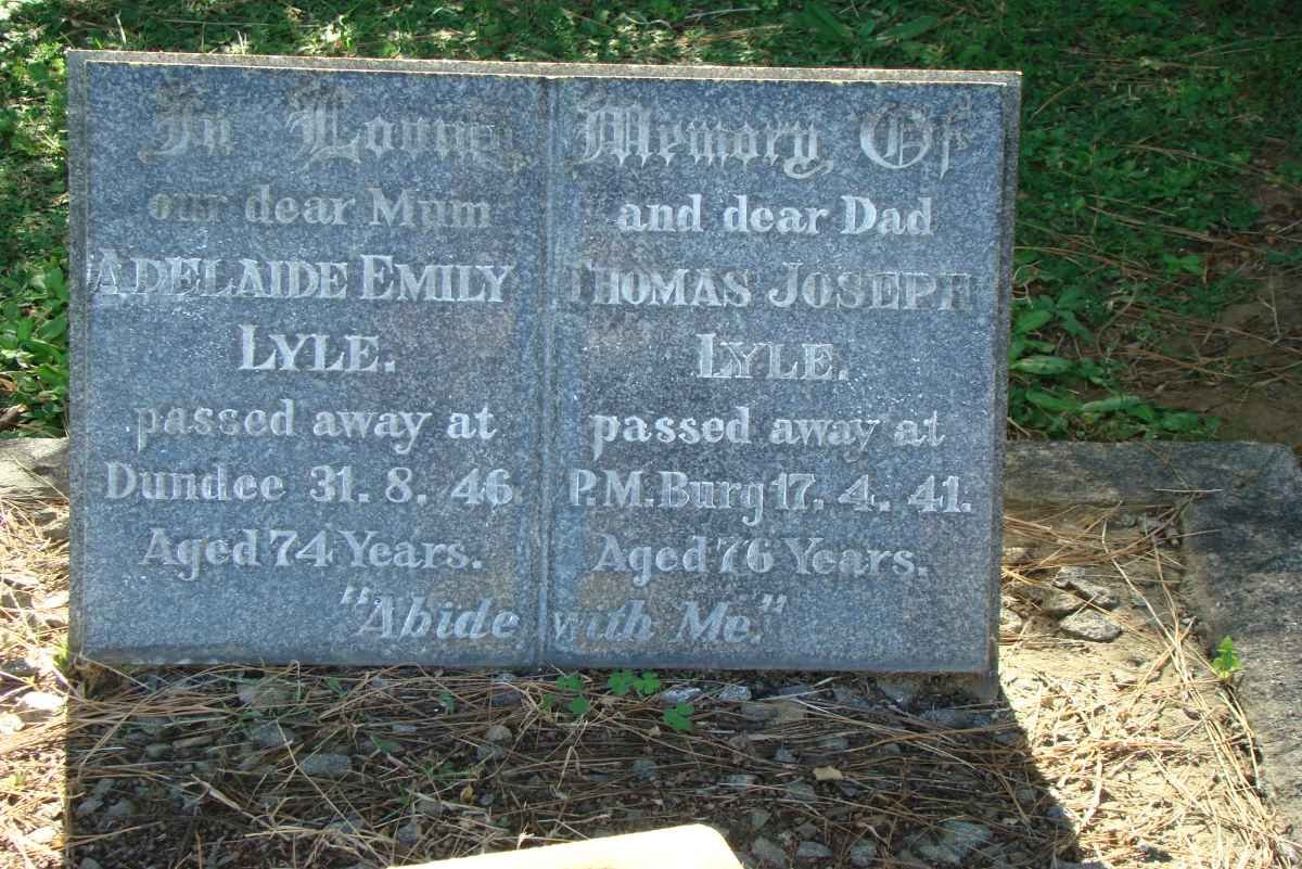 LYLE Thomas Joseph -1941 &amp; Adelaide Emily -1946