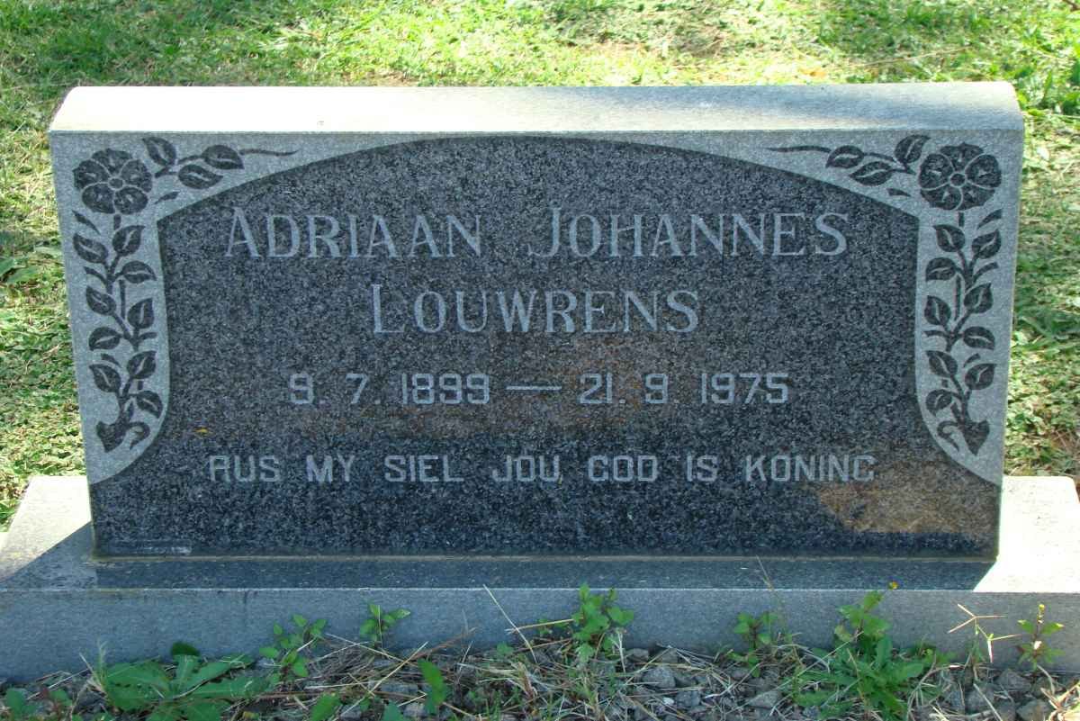 LOUWRENS Adriaan Johannes 1899-1975