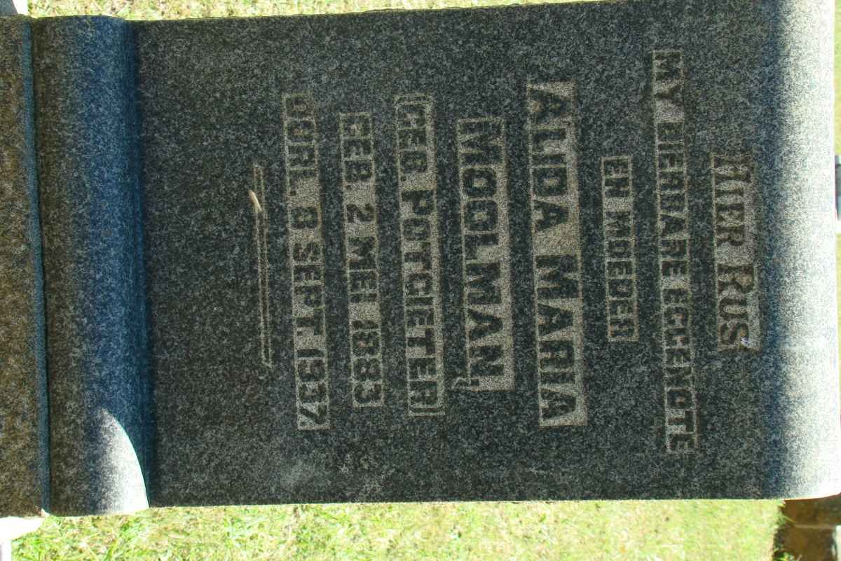 MOOLMAN Alida Maria nee POTGIETER 1883-1937