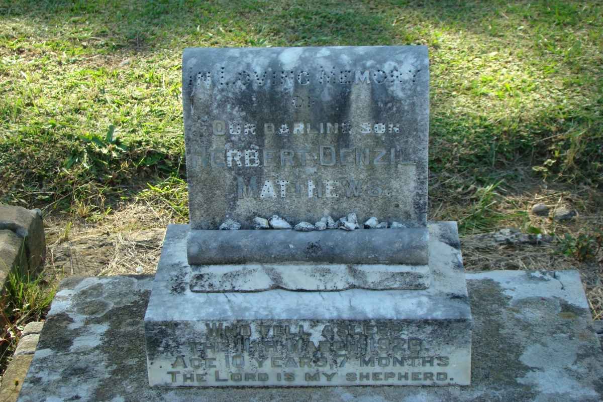 MATTHEWS Orbert Denzil -1926