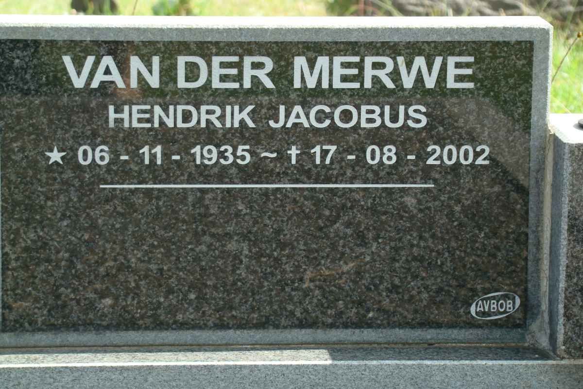 MERWE Hendrik Jacobus, van der 1935-2002