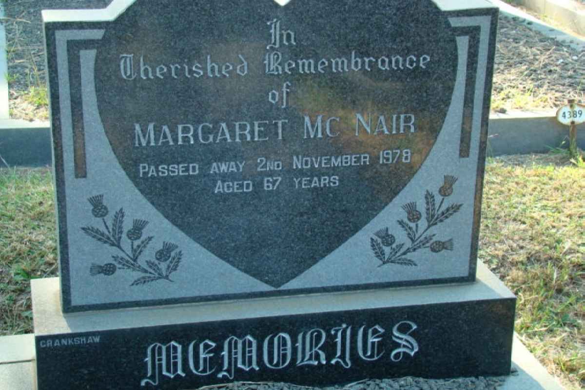 McNAIR Margaret -1978