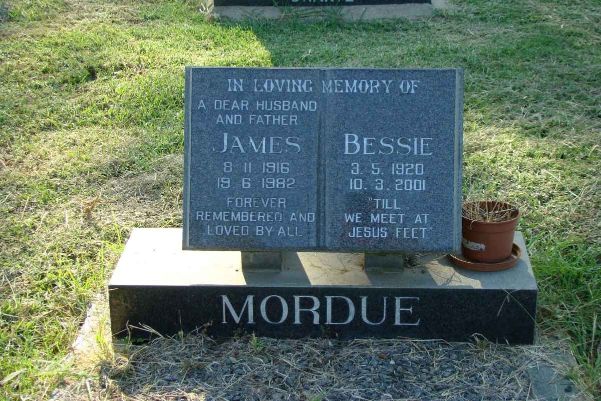 MORDUE James 1916-1982 &amp; Bessie 1920-2001
