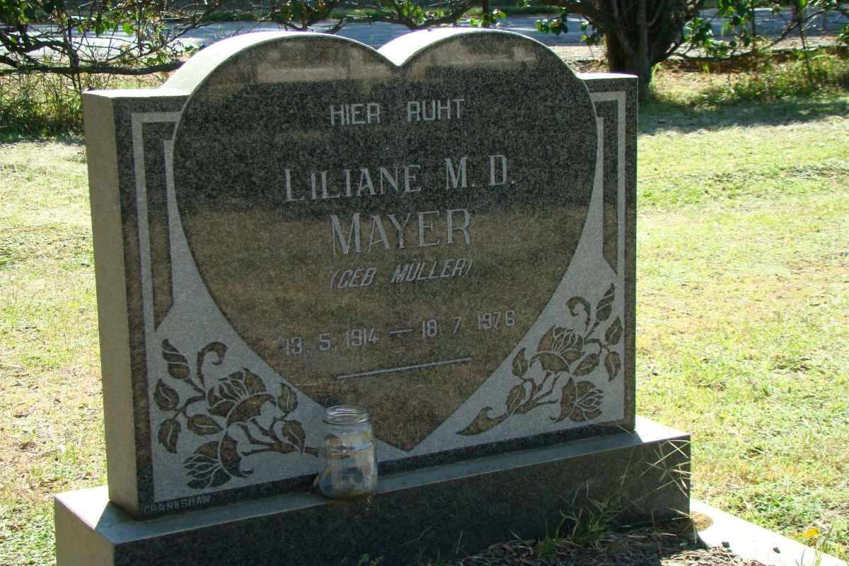 MAYER Liliane M.D. nee MULLER 1914-1976