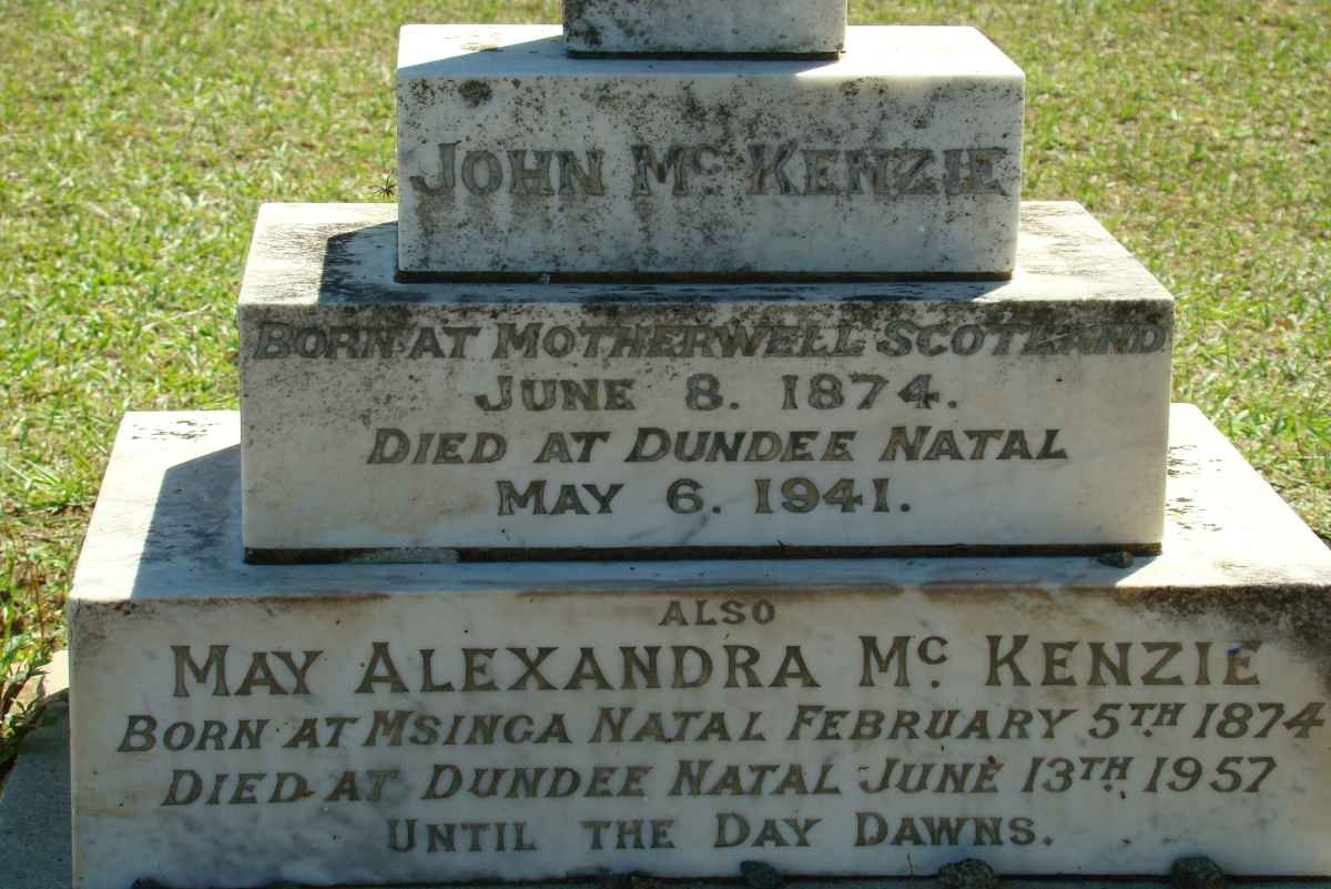 McKENZIE John 1874-1941 &amp; May Alexandra 1874-1957