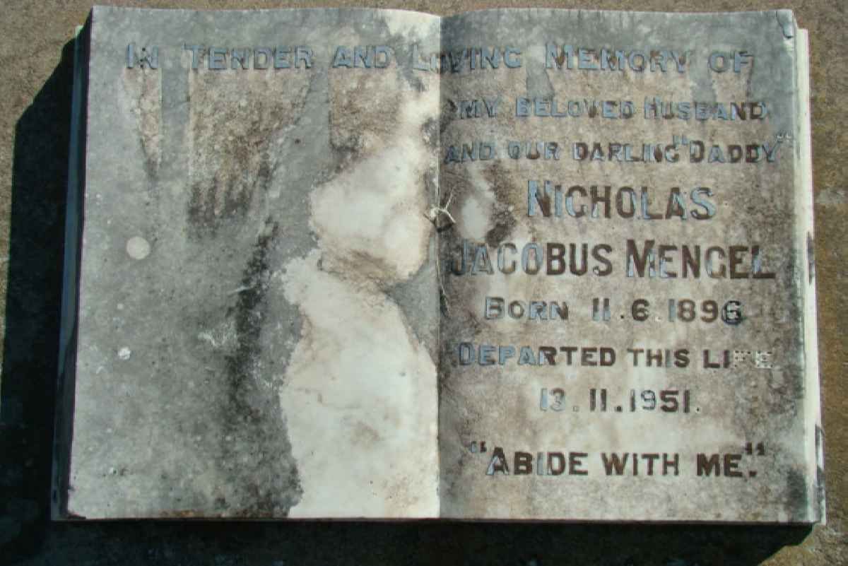 MENGEL Nicolas Jacobus 1896-1951