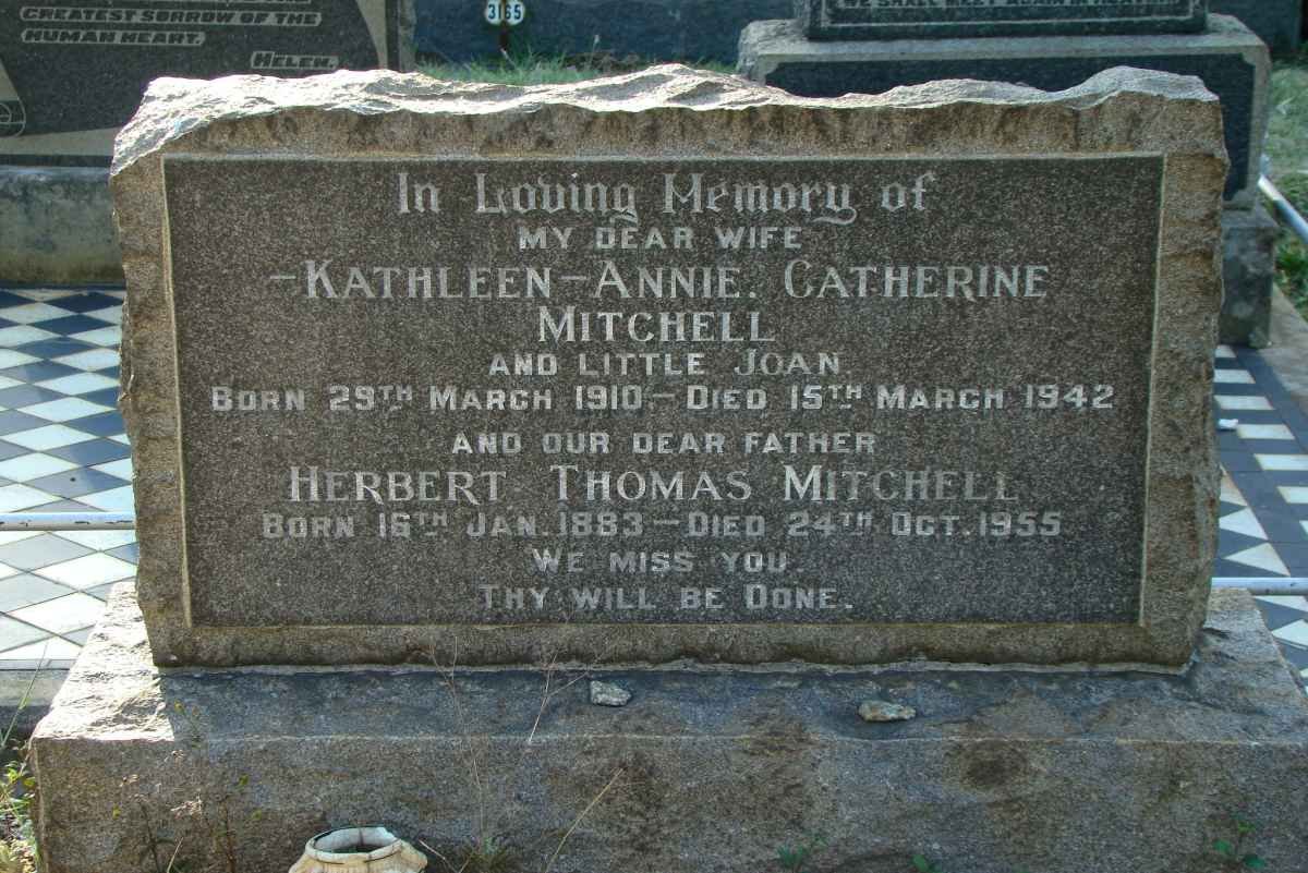 MITCHELL Herbert Thomas 1883-1955 &amp; Kathleen Annie Catherine 1910-1942