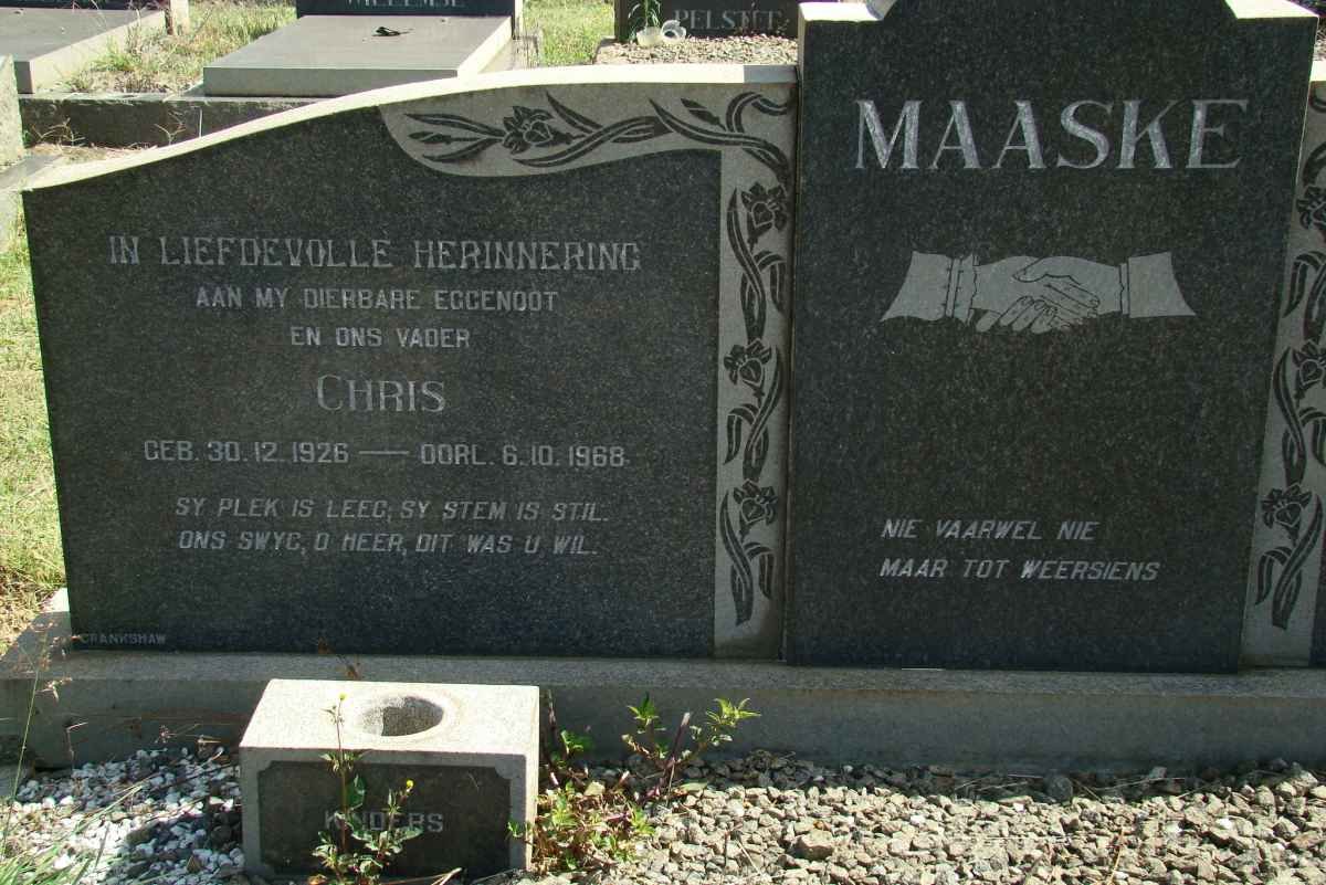 MAASKE Chris 1926-1968
