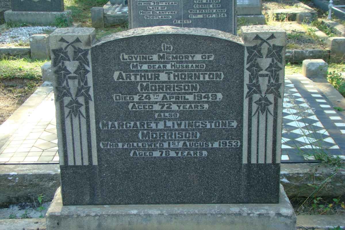 MORRISON Arthur Thornton -1949 &amp; Margaret Livingstone -1953