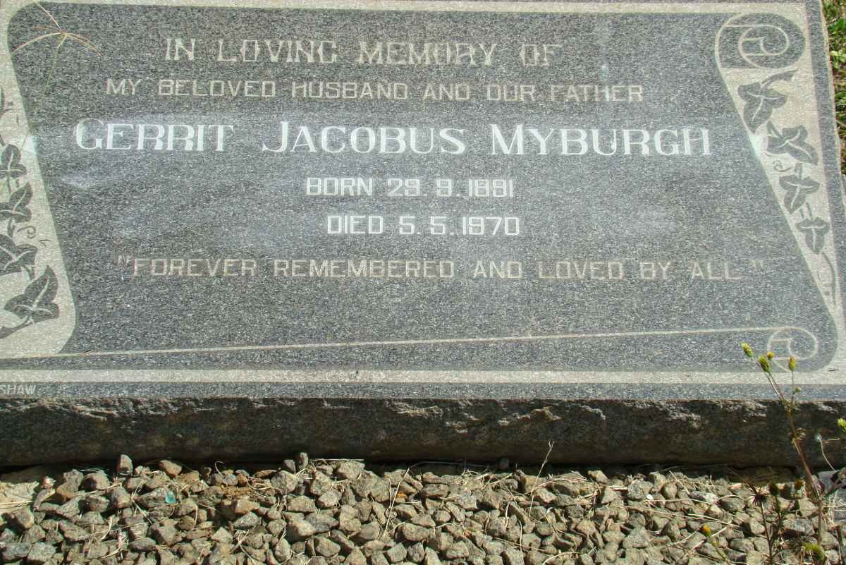 MYBURGH Gerrit Jacobus 1891-1970