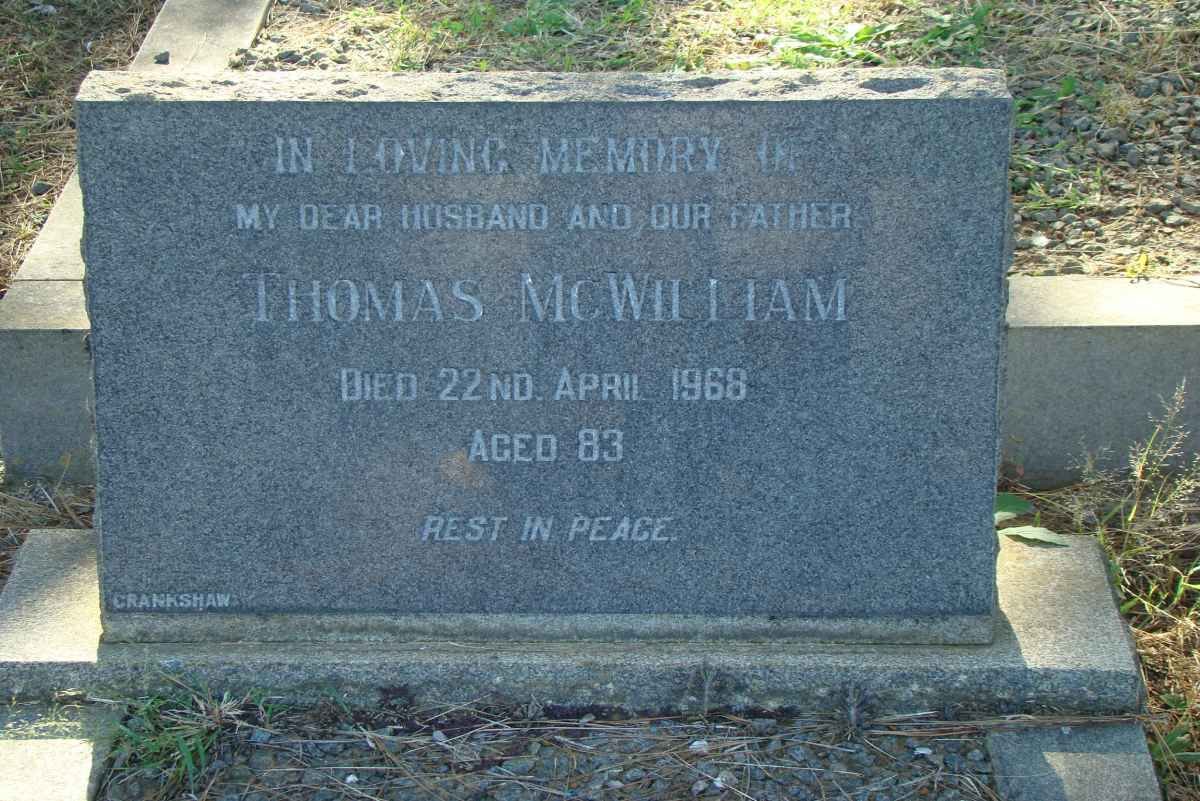 McWILLIAM Thomas -1968