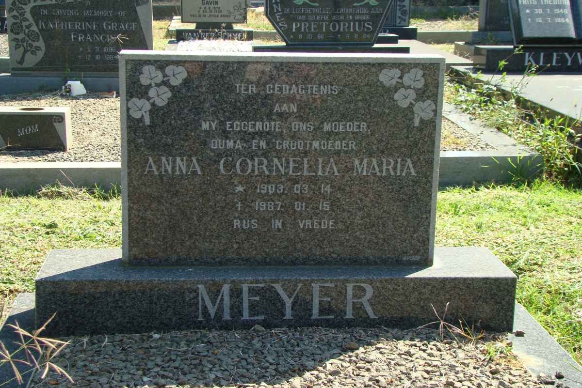 MEYER Anna Cornelia Maria 1903-1987